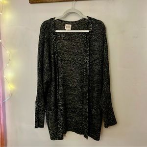 Pink Rose Black Cardigan